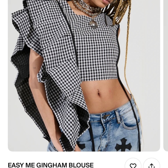 Akira checkered blouse - Picture 2 of 3